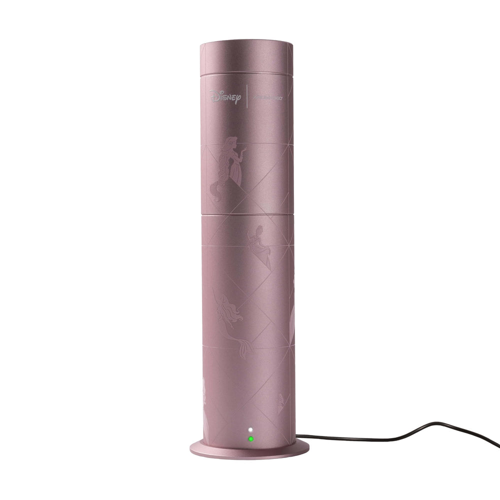 Compact aluminum scent diffuser in modern home setting