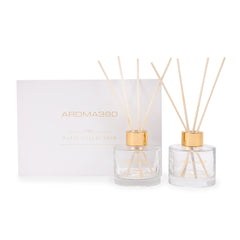 Aroma360 Dream On Paris Collection reed diffuser duo bottle for calm, luxury scent in any room.