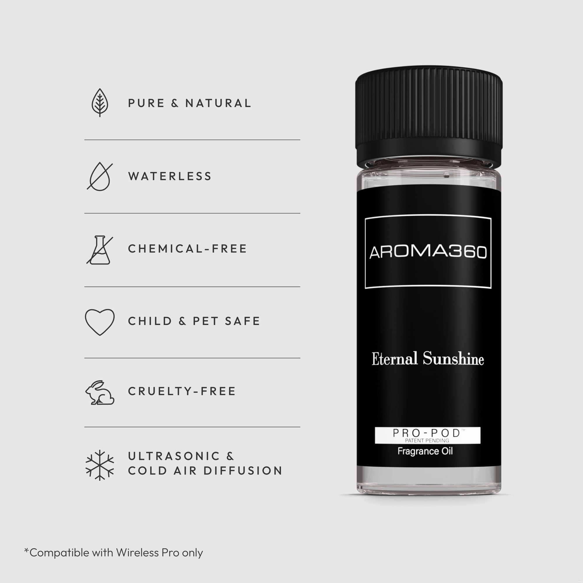Hotel-inspired luxury packaging for Eternal Sunshine Pro Pod fragrance oil