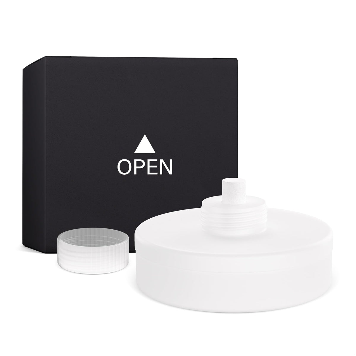 Aroma360 Fly smart car diffuser bottle shows easy swap for in-car fragrance refresh.