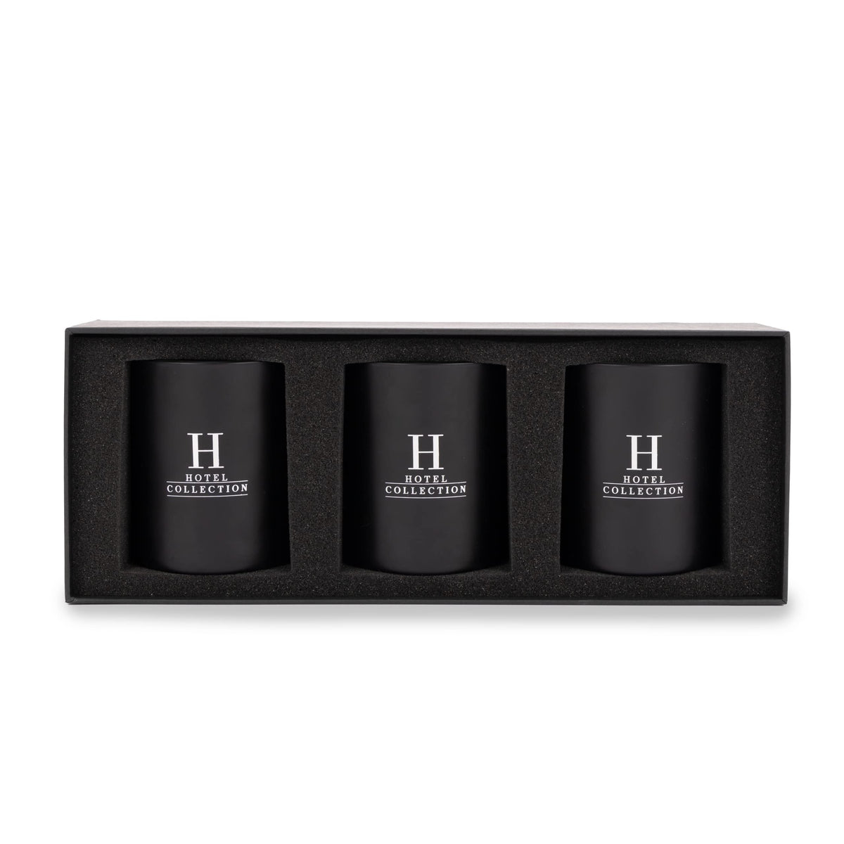 Aroma360 Hotel Collection Candle Trio packaging—gift-ready luxury for home.