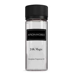 Aroma360 hourglass diffuser setup, showcasing sleek design for a premium at-home fragrance.