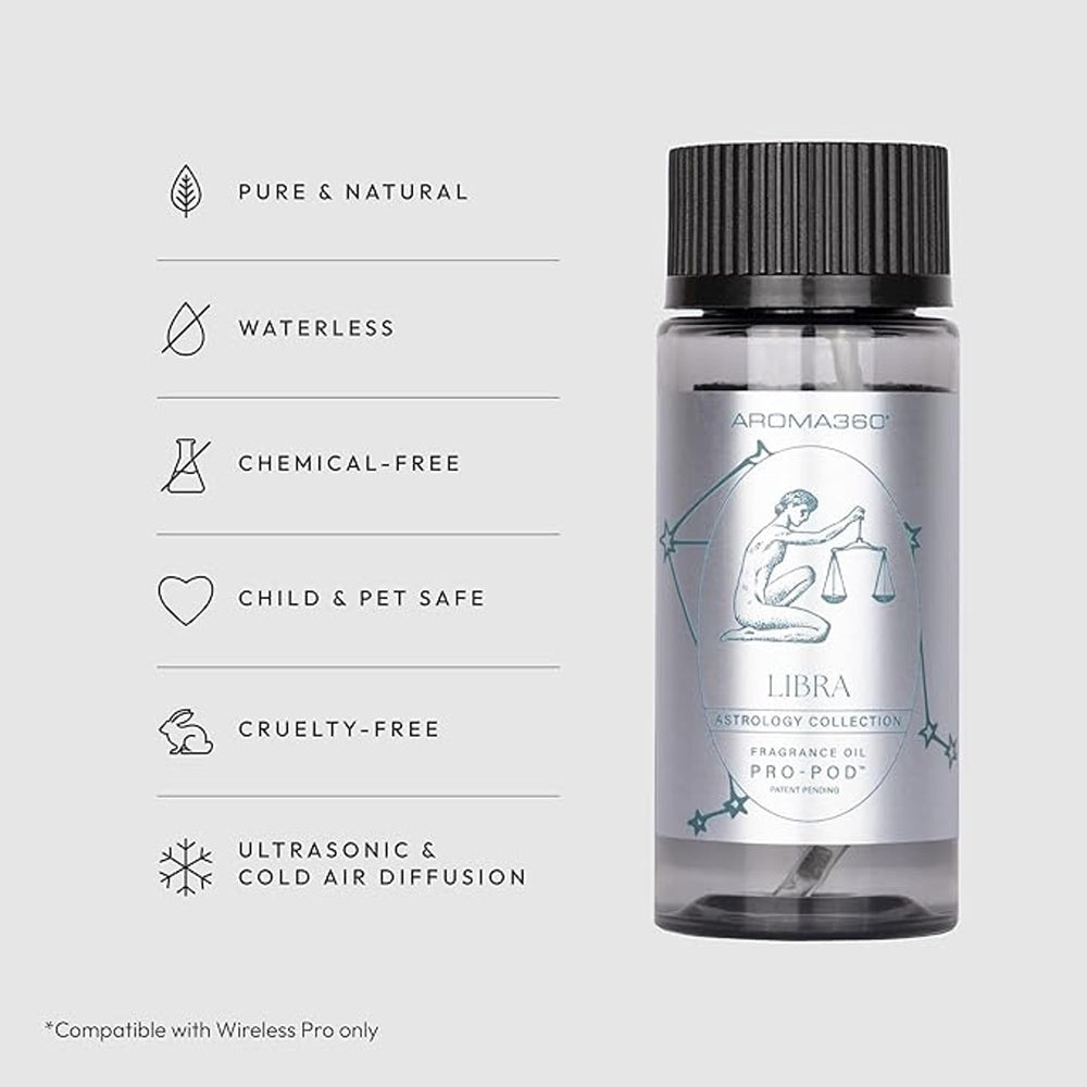 Aroma360 Libra Pro-Pod diffusing in use creates a hotel-inspired calming atmosphere.