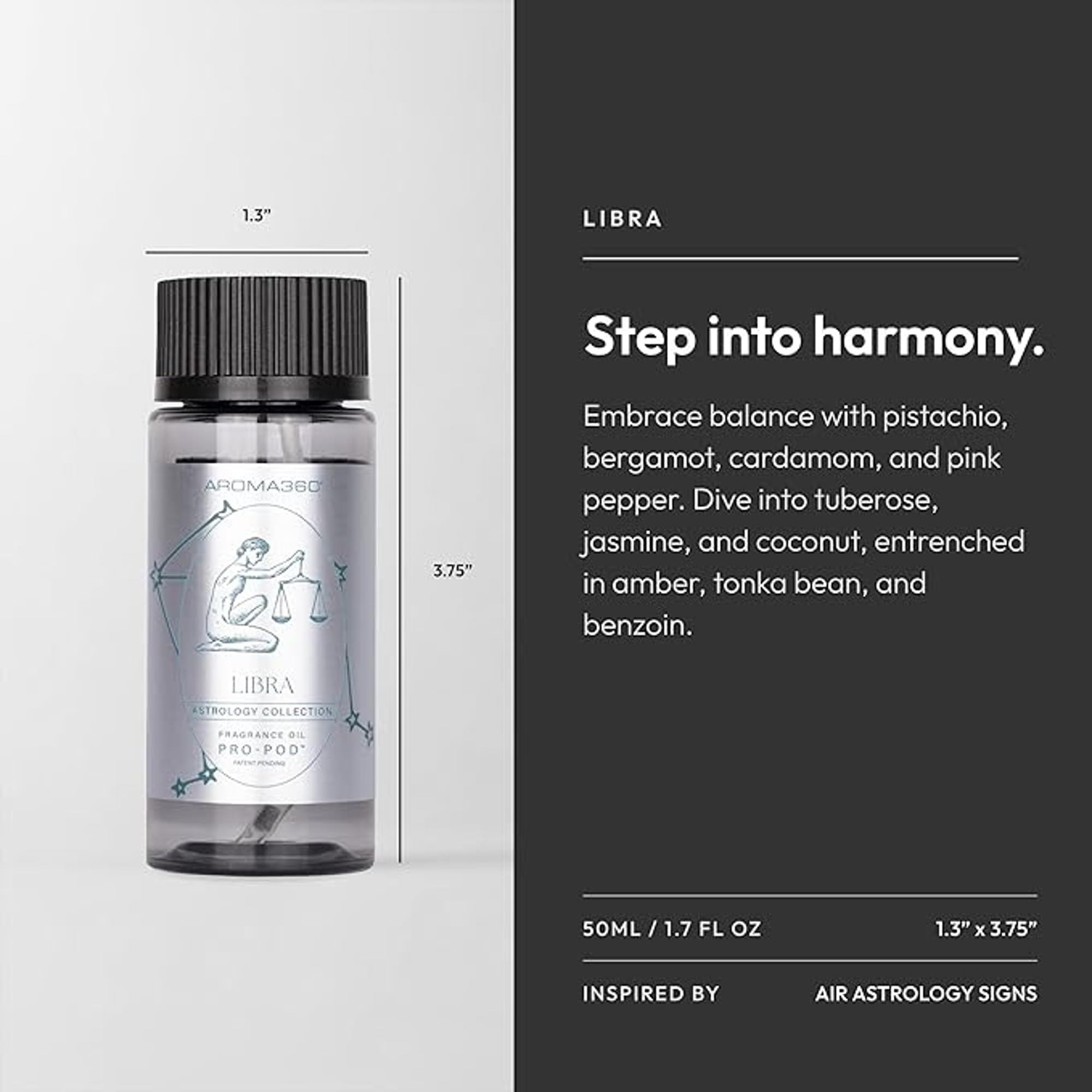 Aroma360 Libra Pro-Pod Pistachio blend offers warm inviting fragrance with lasting scent.