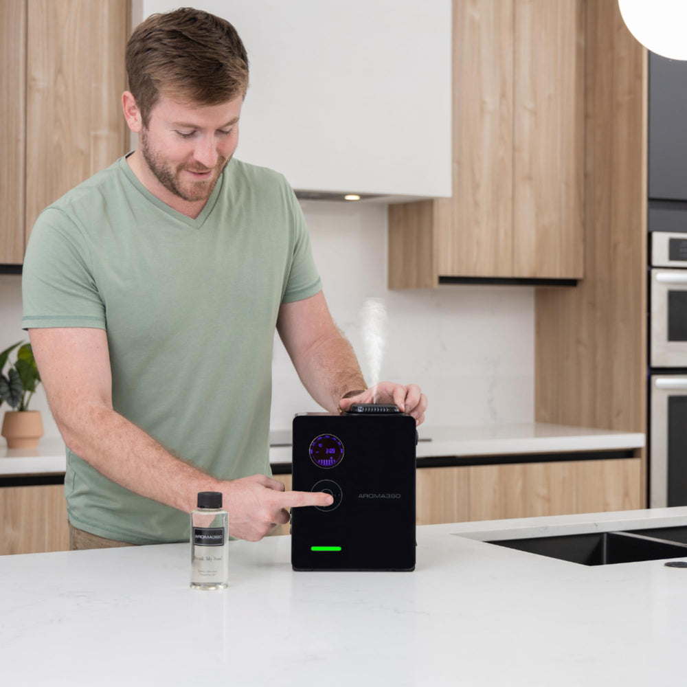 Luxurious diffuser oil in an elegant room setting