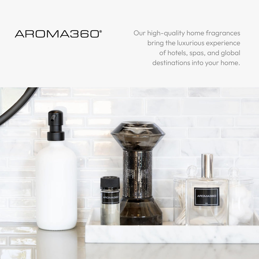 Aroma360 luxury living ritual scene promoting a refined atmosphere with premium aromas.