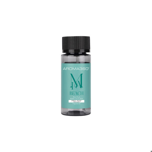 Aroma360 Miami Beach Pro-Pod Oil bottle enhances luxury fragrance for a calming space