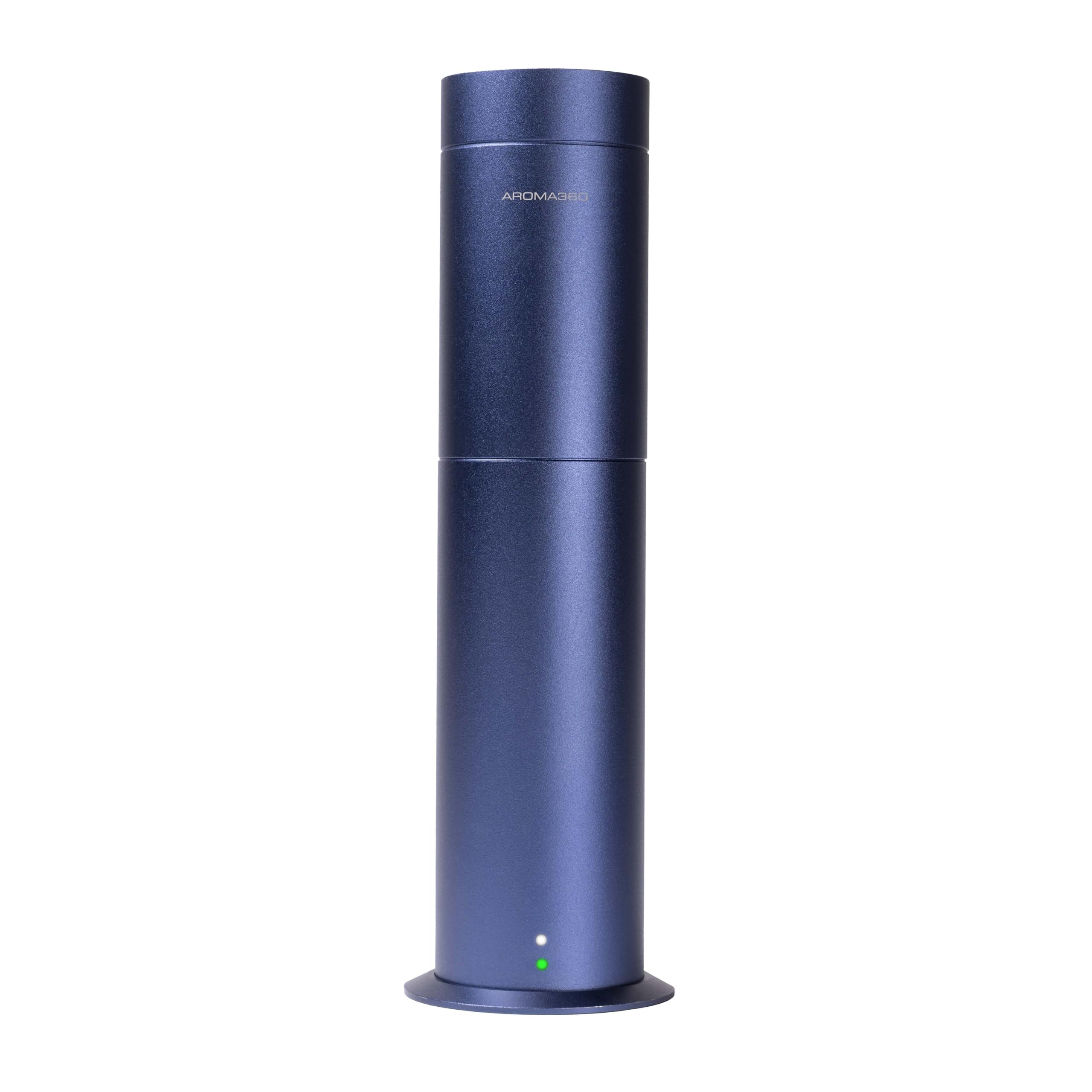 Aroma360 Mini Pro Scent Diffuser Blue side view with Pro Pod bottles