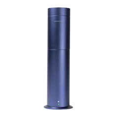 Aroma360 Mini Pro Scent Diffuser Blue side view with Pro Pod bottles