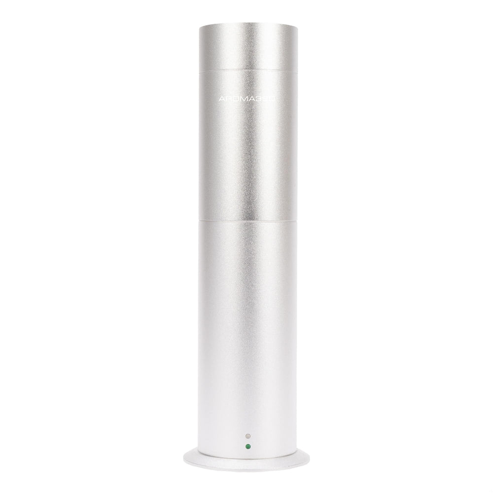 Aroma360 Mini Pro Scent Diffuser in Metallic Silver - front view
