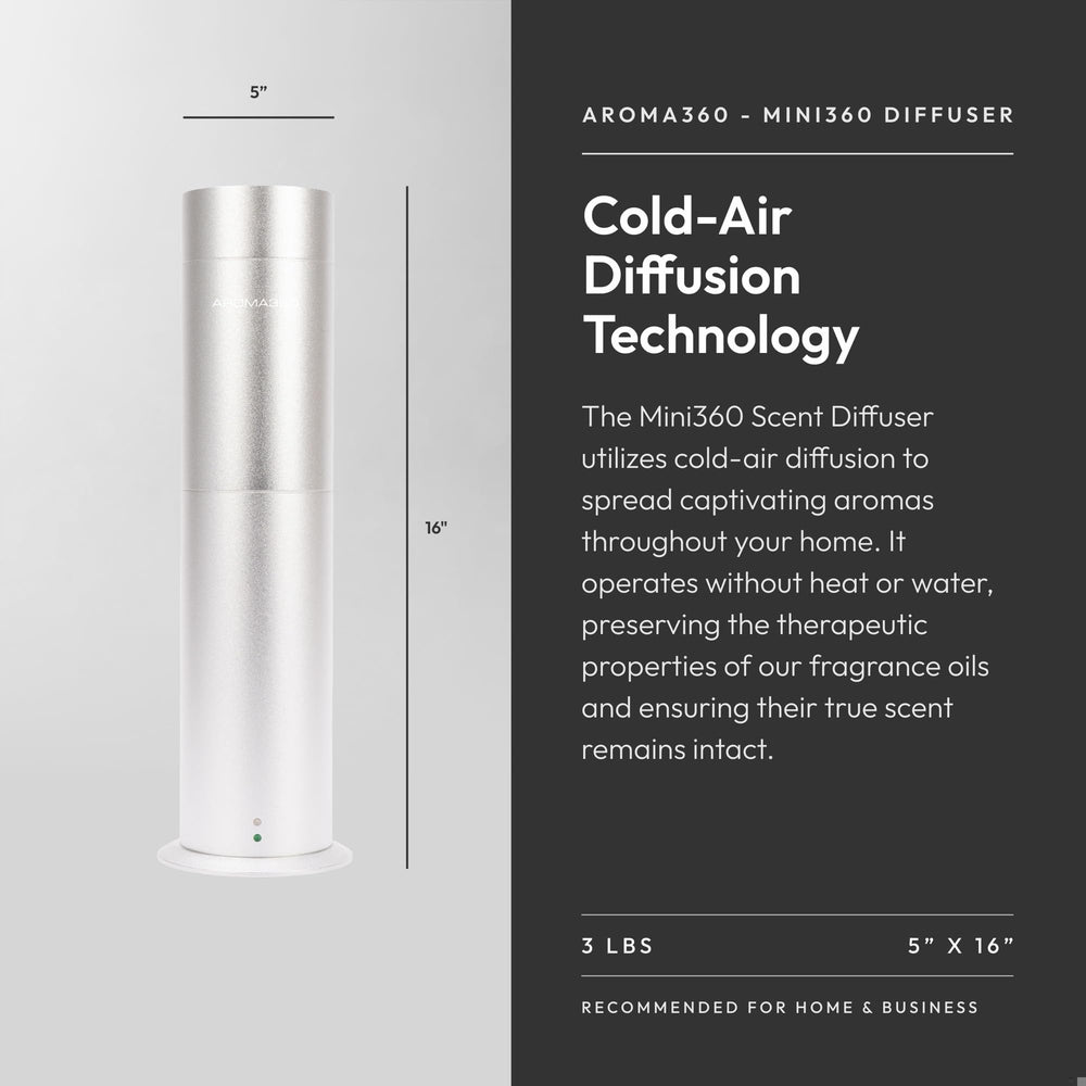 Aroma360 Mini Pro Scent Diffuser in Metallic Silver - top view