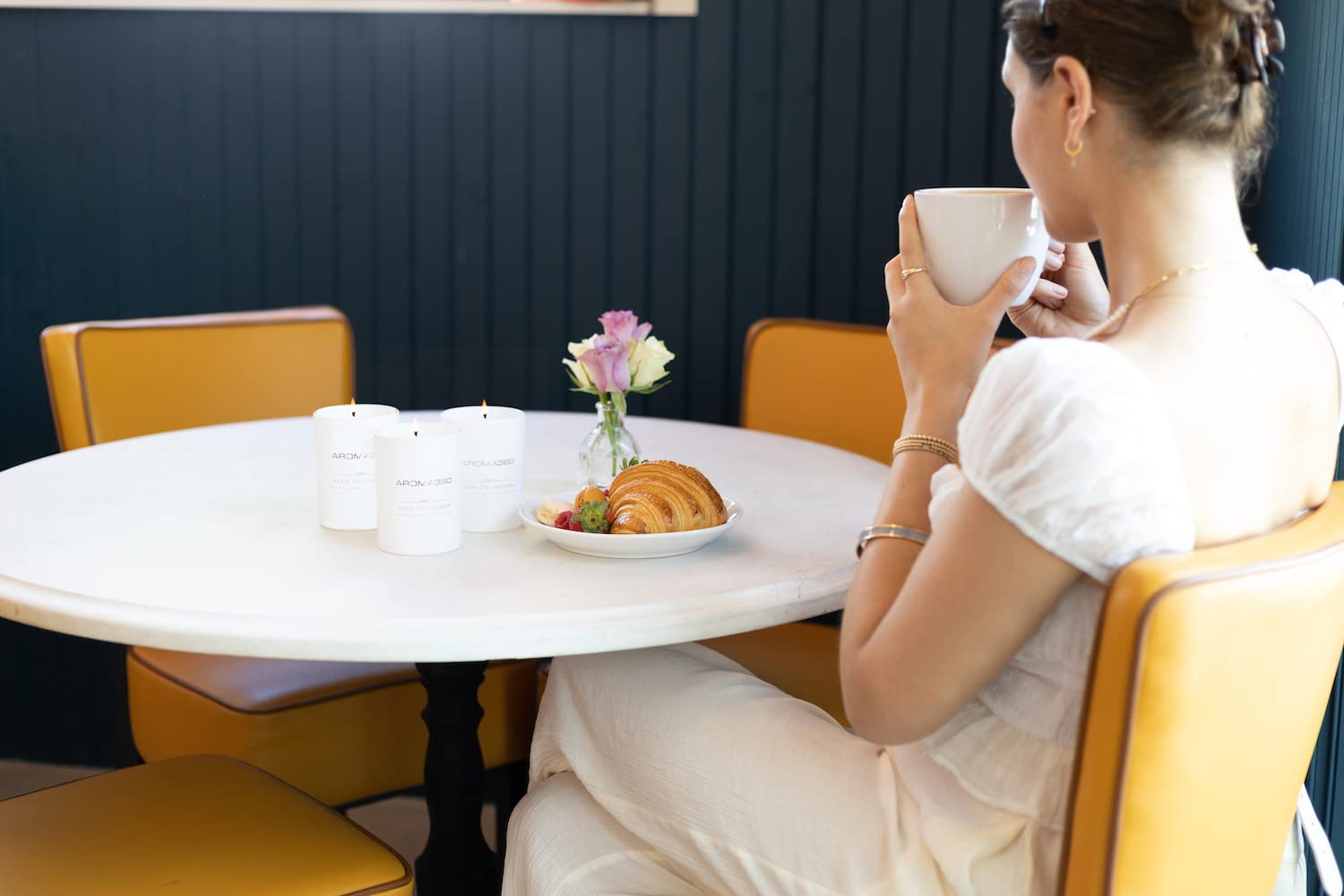 Aroma360 Paris Collection Chandelier Trio clean burn with cotton wick and soy wax.