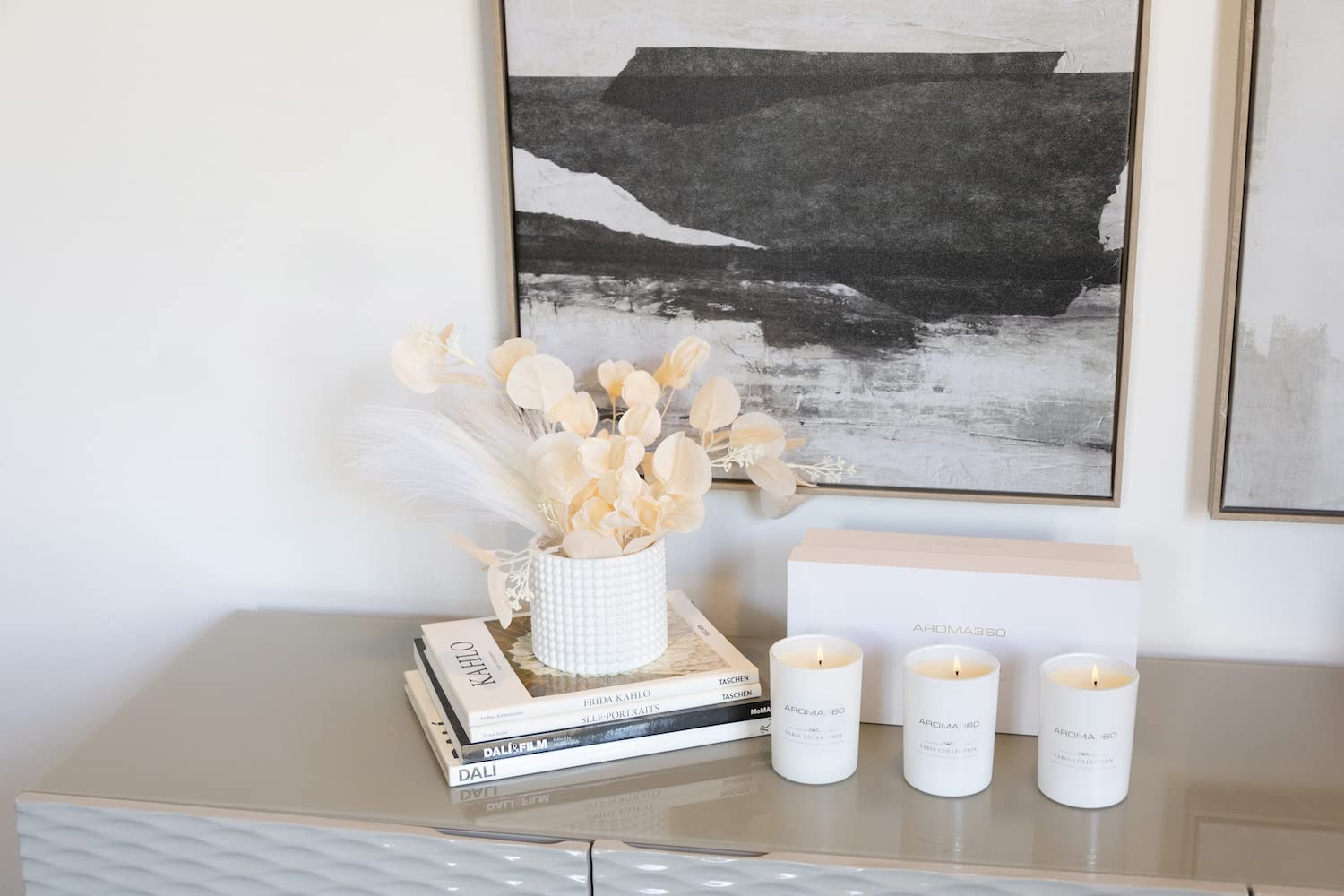 Aroma360 Paris Collection Chandelier Trio label details highlight premium craftsmanship.