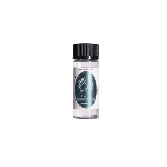 Aroma360 Pisces Pro-Pod oil-blend bottle delivers hotel-inspired scent for tranquil spaces.