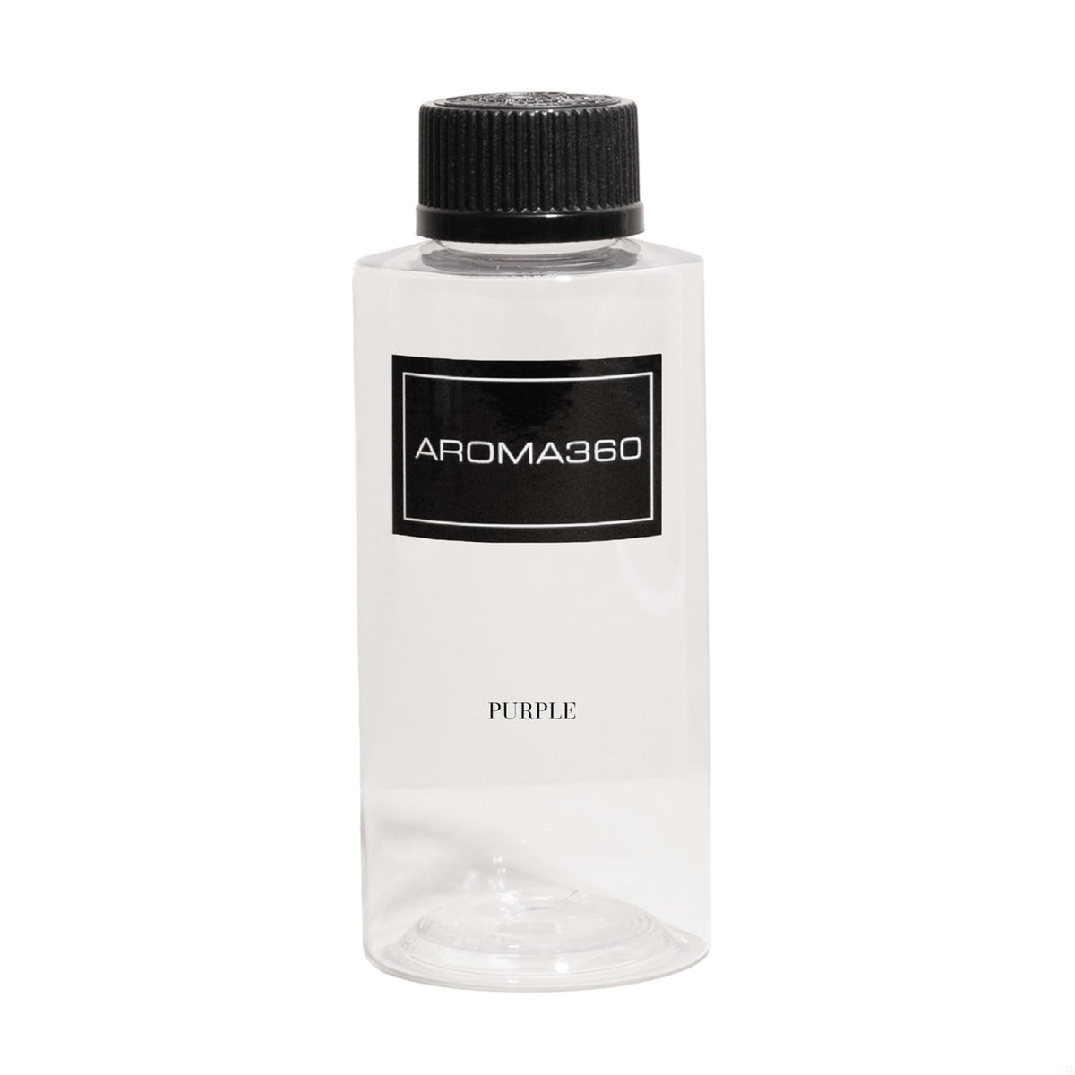 Aroma360 Purple 200mL bottle-top close-up for premium home fragrance.