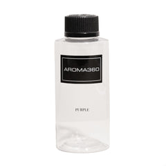 Aroma360 Purple 200mL bottle-top close-up for premium home fragrance.