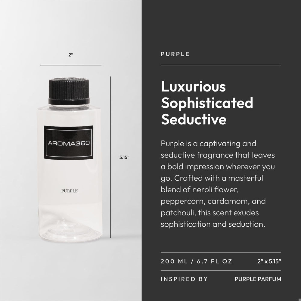 Aroma360 Purple 200mL pour captures the scent release for quick diffusion.