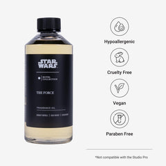 Aroma360 Star Wars The Force bottle closeup shows premium packaging
