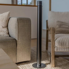 Aroma360 Tower Diffuser in midnight black adds subtle elegance for any room.