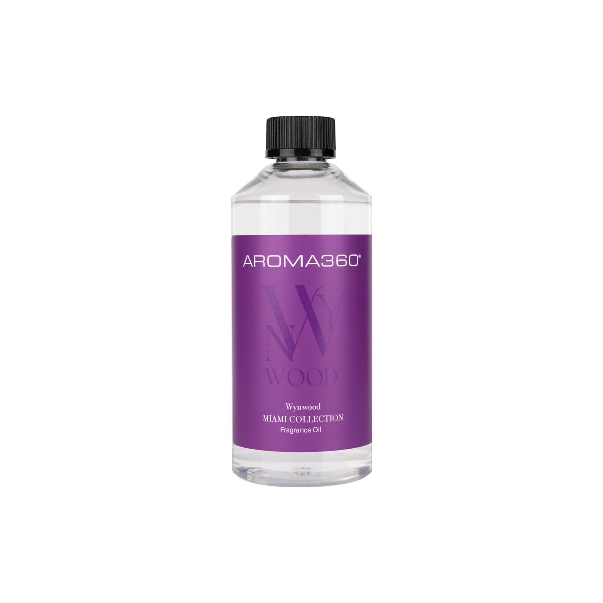 Aroma360 Wynwood Fragrance Oil bottle for luxurious diffusion and tranquil spaces