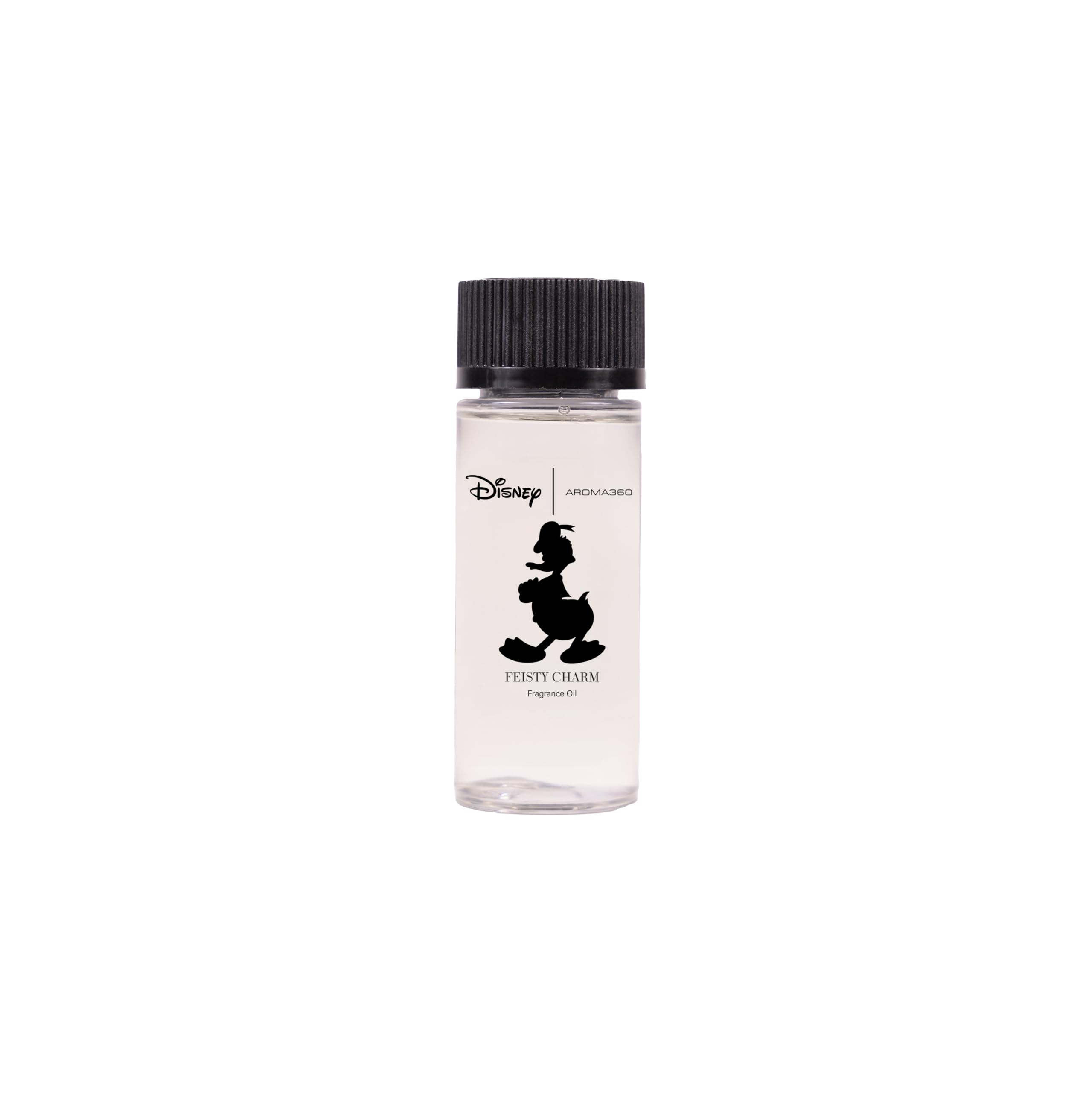 Aroma360 Disney Feisty Charm Oil Blend bottle featuring Donald Duck, 50 mL