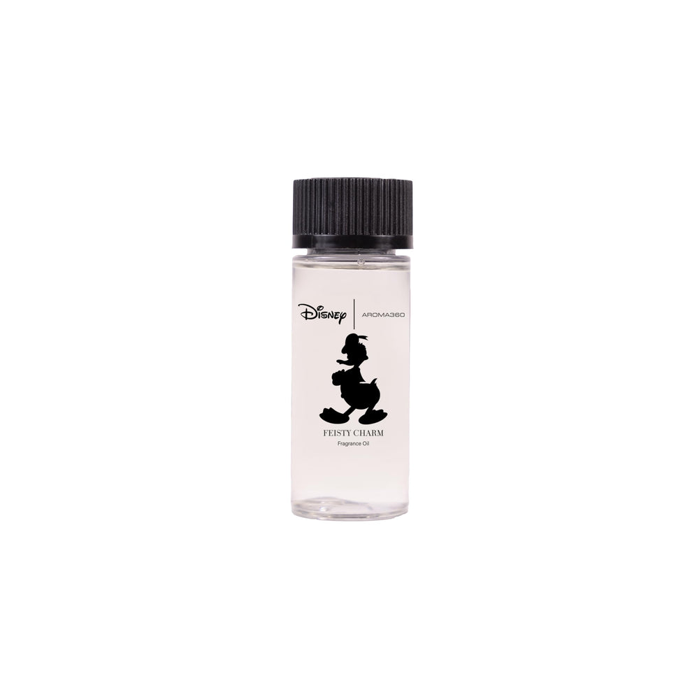 Aroma360 Disney Feisty Charm Oil Blend bottle featuring Donald Duck, 50 mL