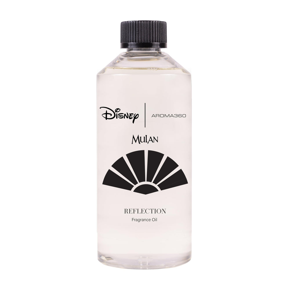 Aroma360 Disney Reflection fragrance oil bottle showing Bergamot, Nutmeg and Jasmine notes