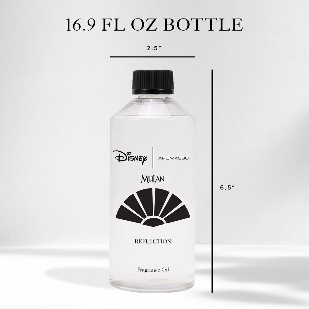 Disney Princess Mulan themed fragrance oil bottle on elegant setup