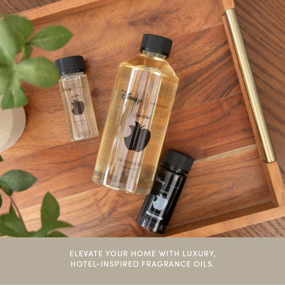 Lifestyle image of Aroma360 diffuser setup with I'm Wishing fragrance oil