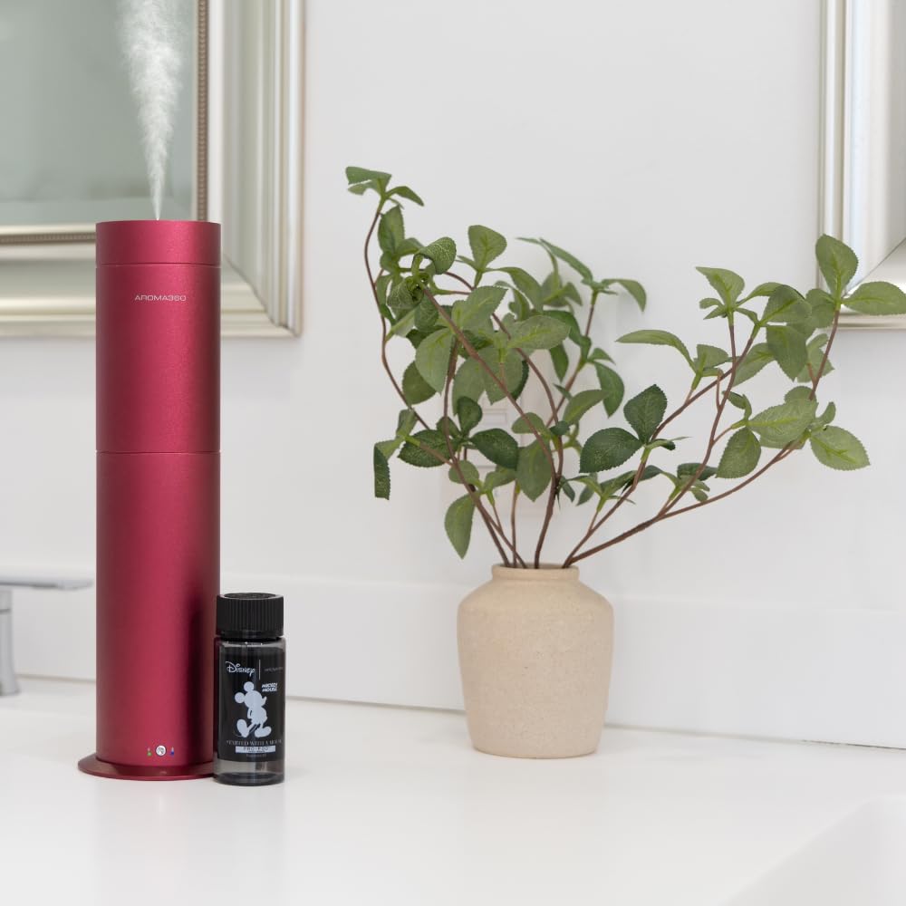 Ambient scene showing diffuser releasing ocean-inspired scent