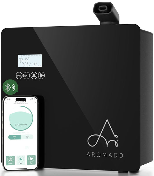 Aromadd 2025 upgraded smart scent machine in black with 600ml capacity