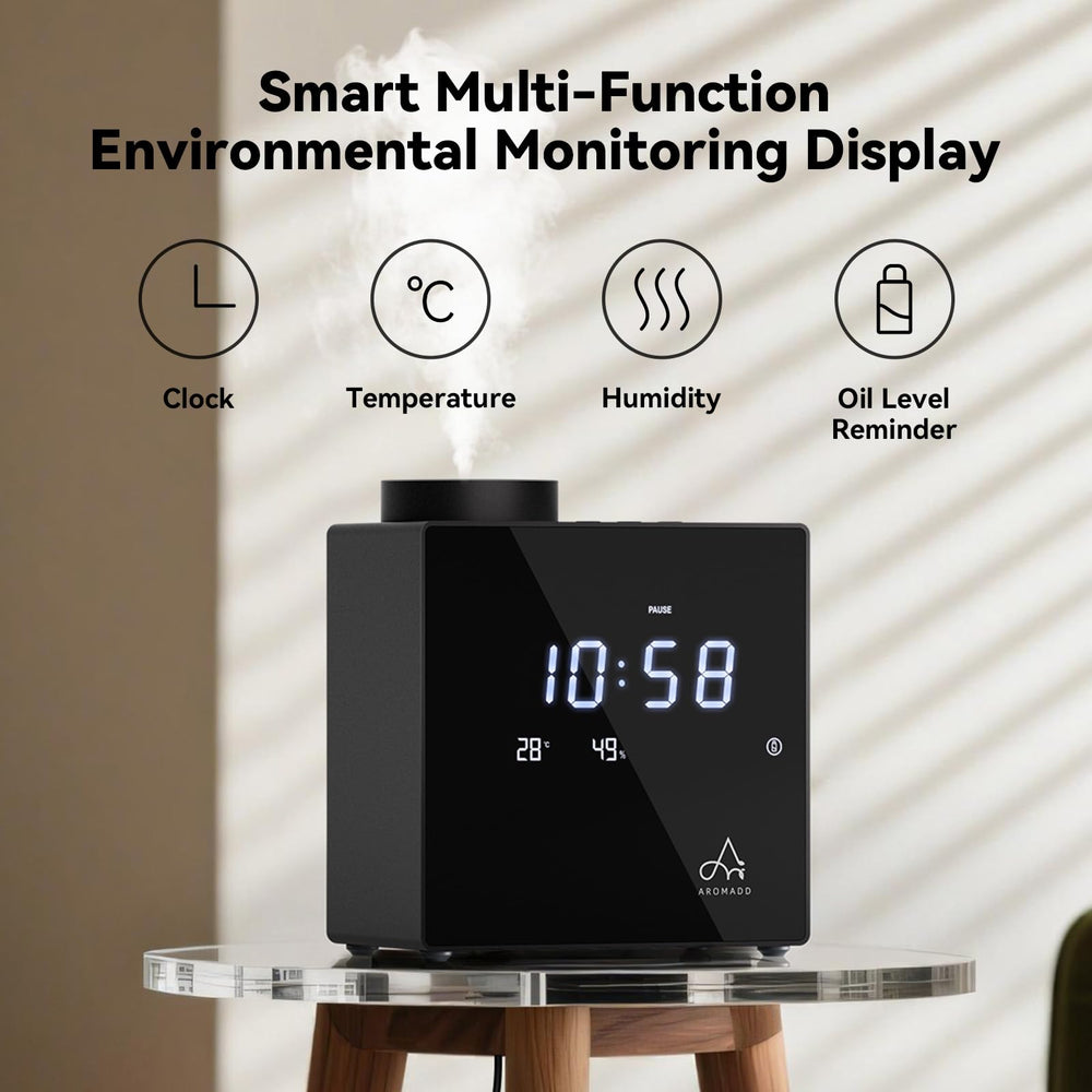 Top clock display on Aromadd 2026