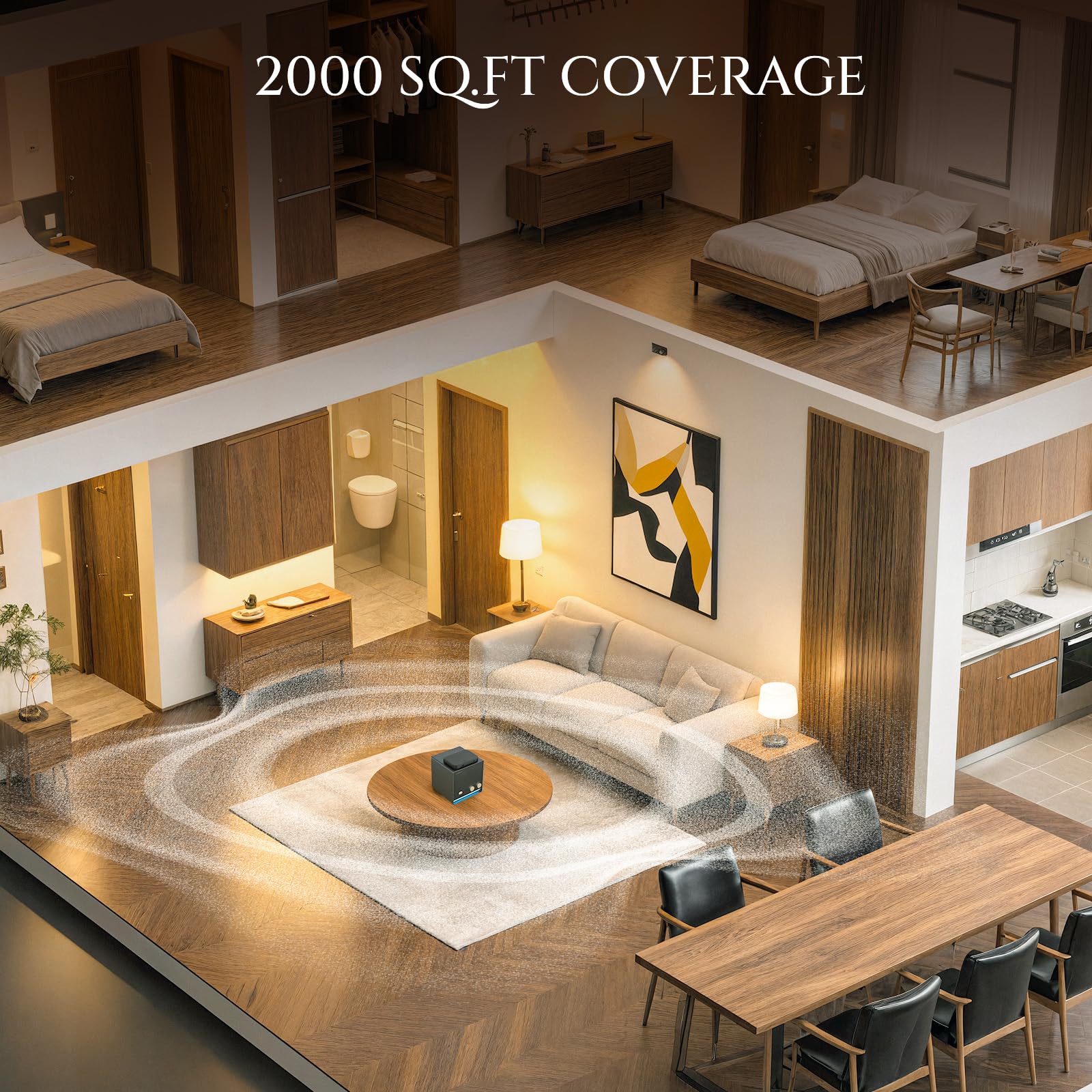 Aromadd diffuser in a luxury home or office setting
