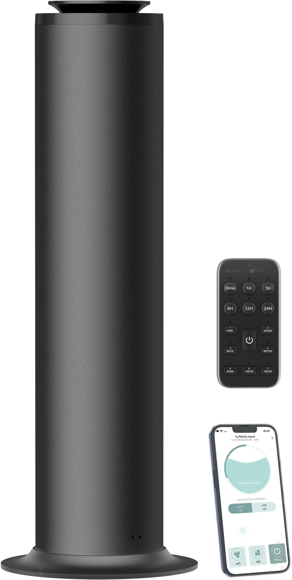 Aromadd floor-standing diffuser in black with 600 mL tank