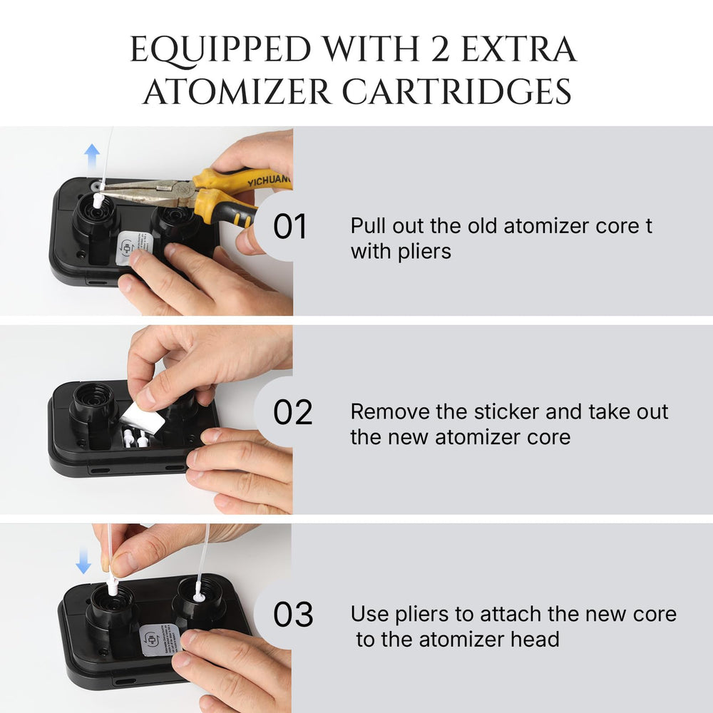 Magnetic nebulizer head on Aromadd diffuser