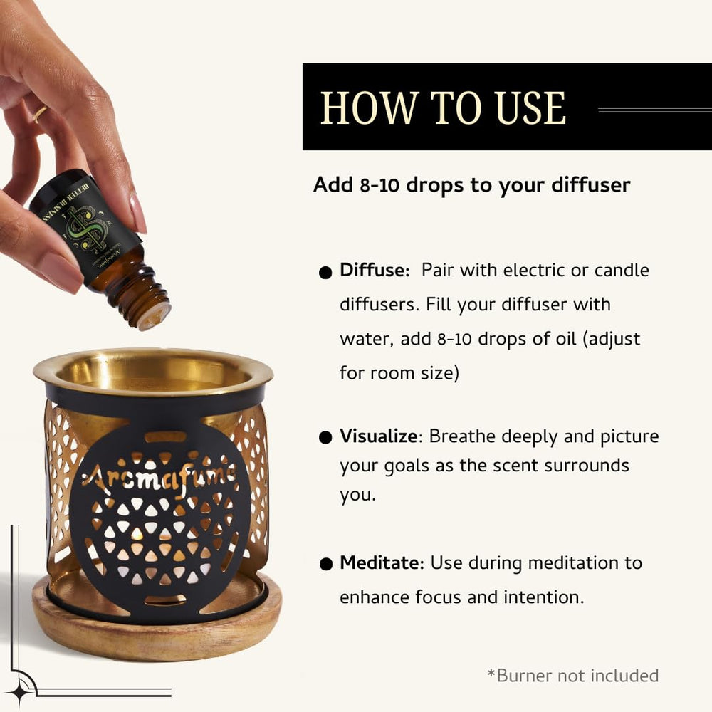 Aromafume attract money diffuser desk-setup highlights compact aroma for daily focus.