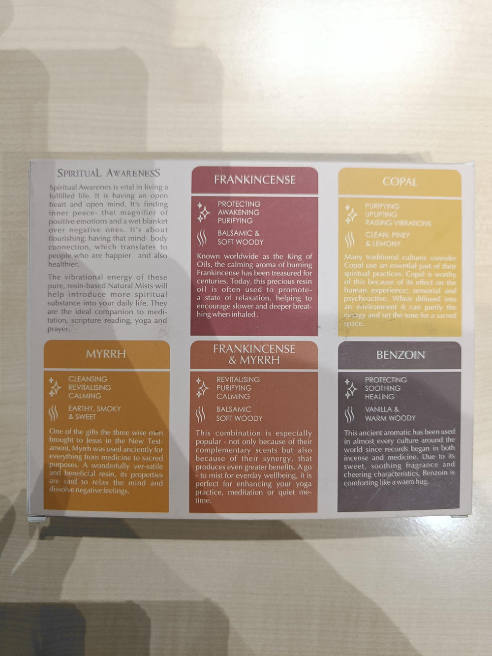 Aromafume Spiritual Awareness room ambience suggests daily scent rituals.