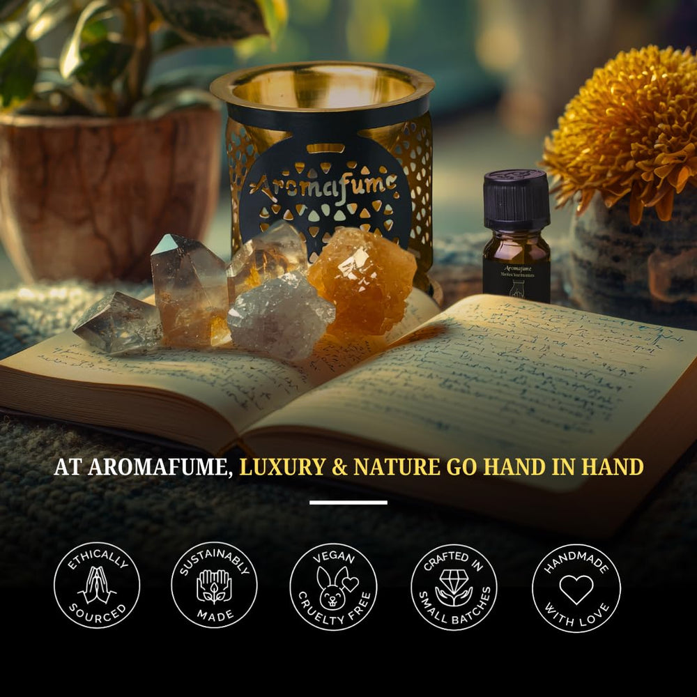 Aromafume vegan cruelty-free seal signals ethical sourcing and a clean-air aroma.