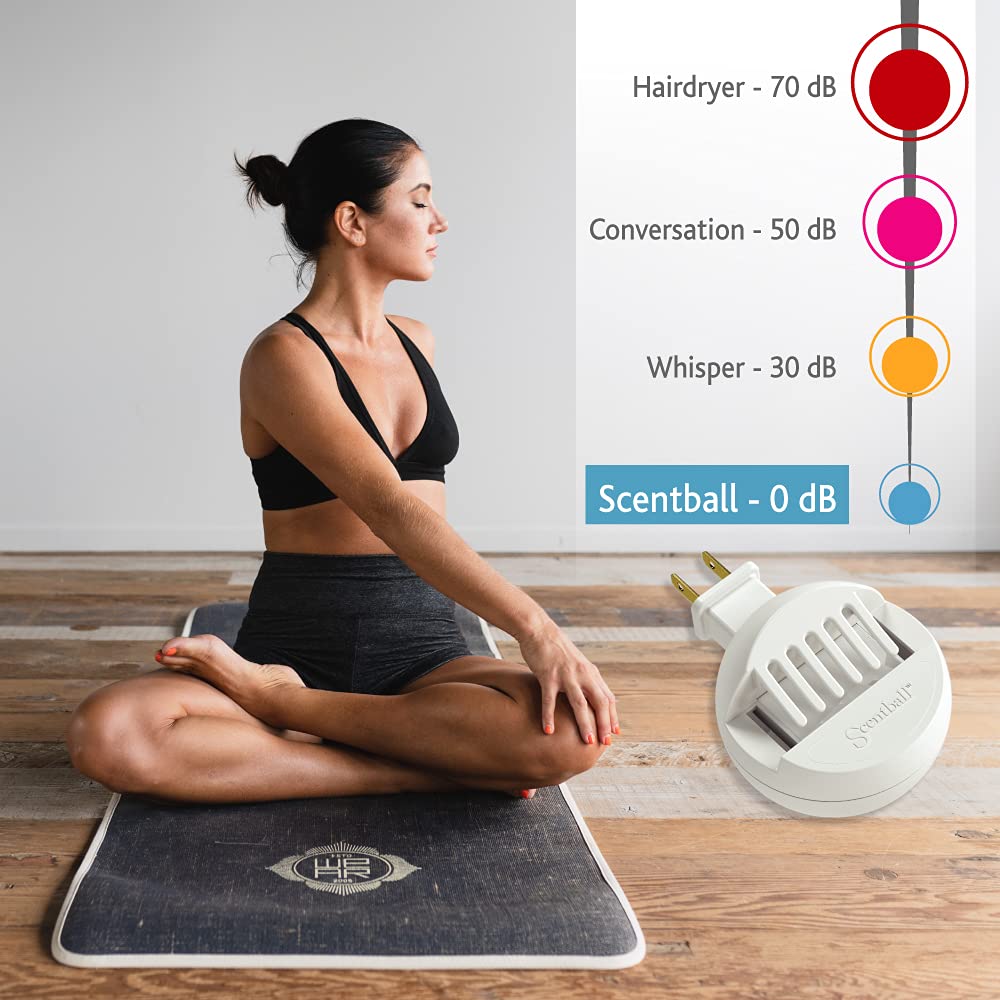 AromaHouse Scentball diffuser in a bedroom setup