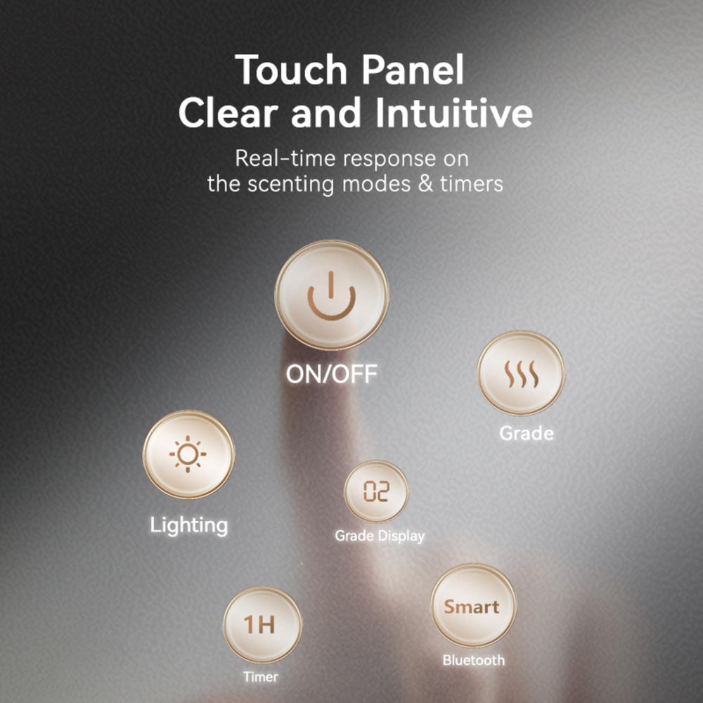 AROMALEV diffuser in a bedroom or office setup for subtle fragrance