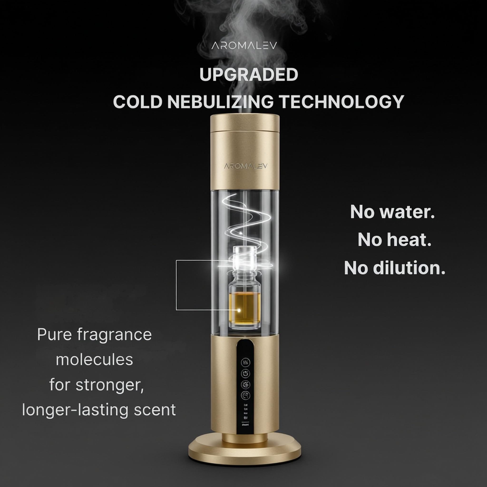 AROMALEV diffuser Bluetooth app control for wireless fragrance customization