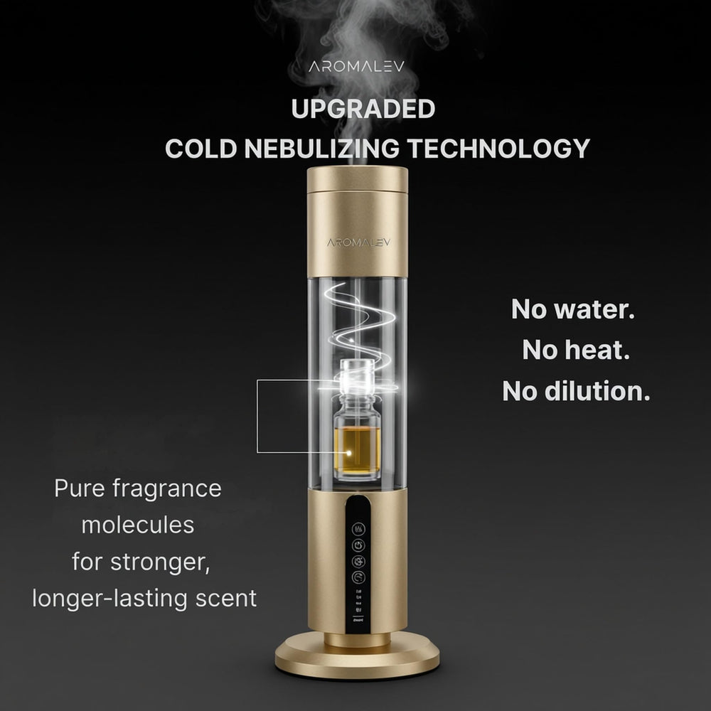 AROMALEV diffuser Bluetooth app control for wireless fragrance customization