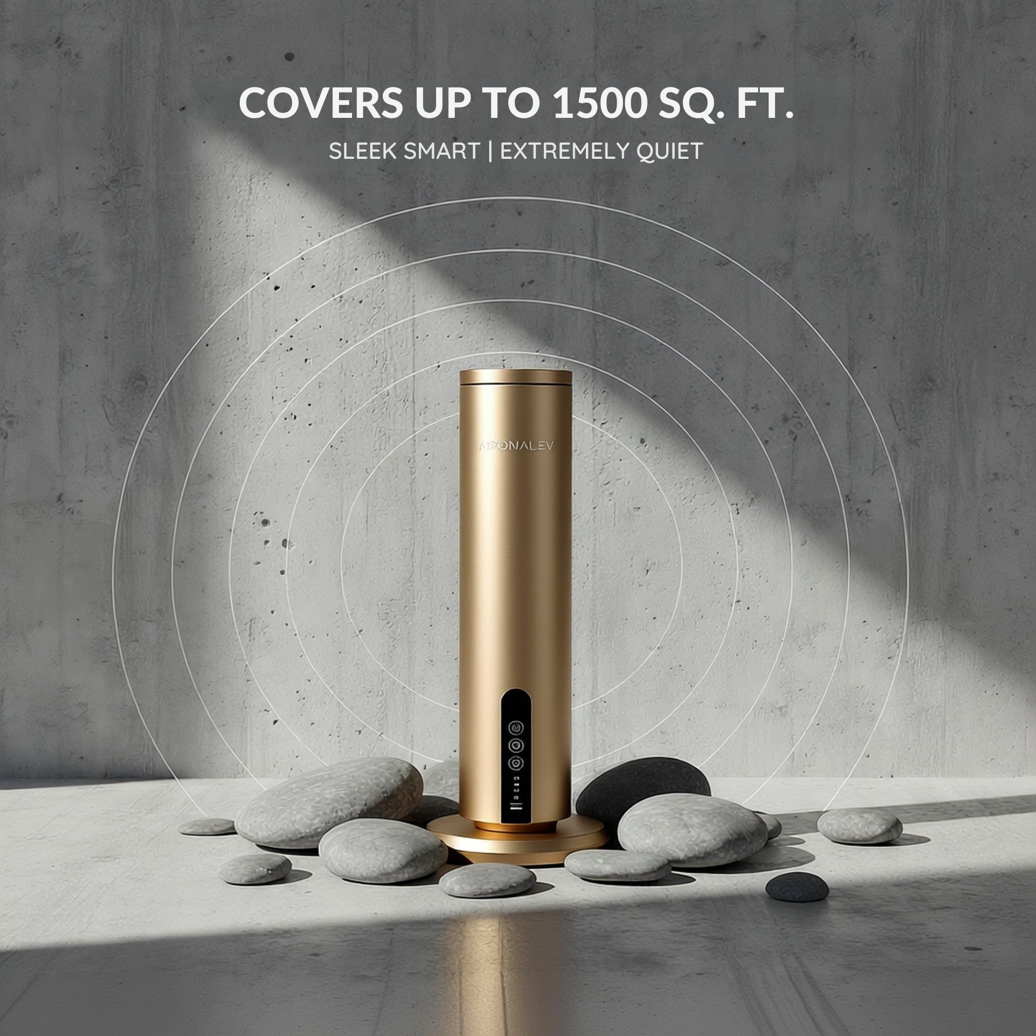 AROMALEV diffuser coverage up to 1200 square feet for large spaces