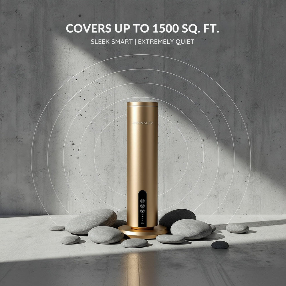 AROMALEV diffuser coverage up to 1200 square feet for large spaces