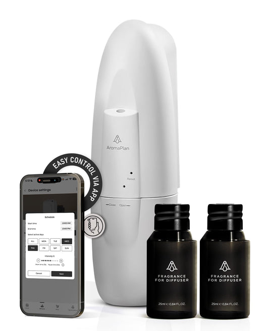 AromaPlan white plug-in diffuser front view