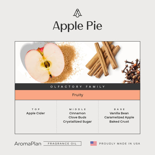 AROMAPLAN Apple Pie bottle pouring to start a cozy scent