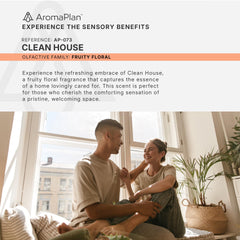Lifestyle scene with fresh AromaPlan Clean House scent