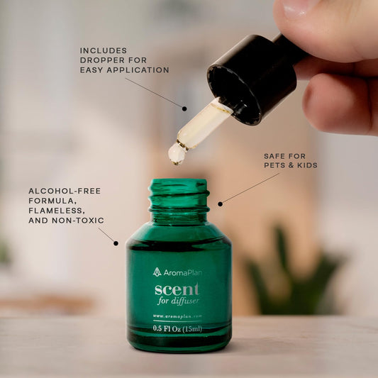 Close-up of 24 Knights fragrance oil dropper bottle
