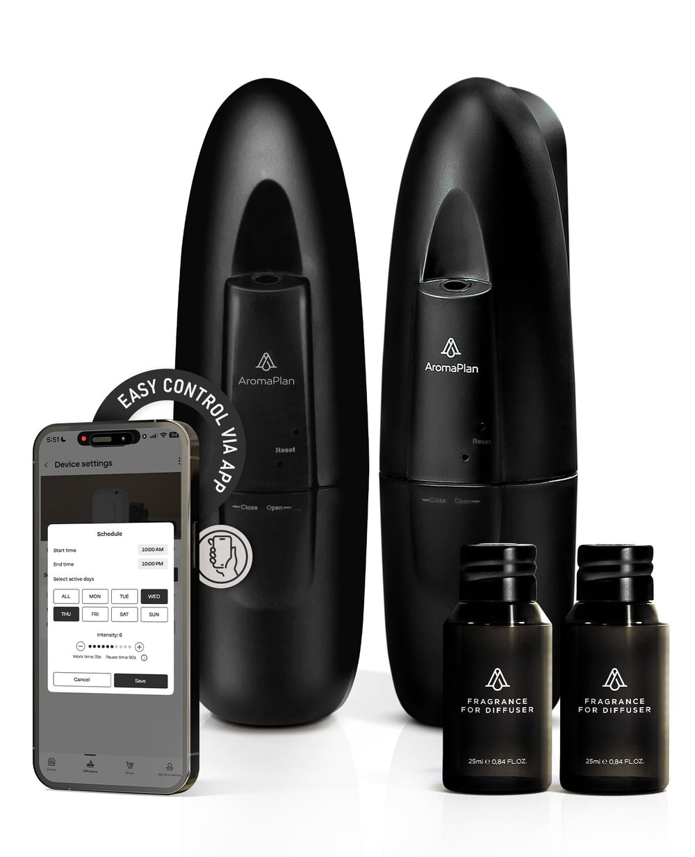 AromaPlan 2-pack waterless diffusers front view