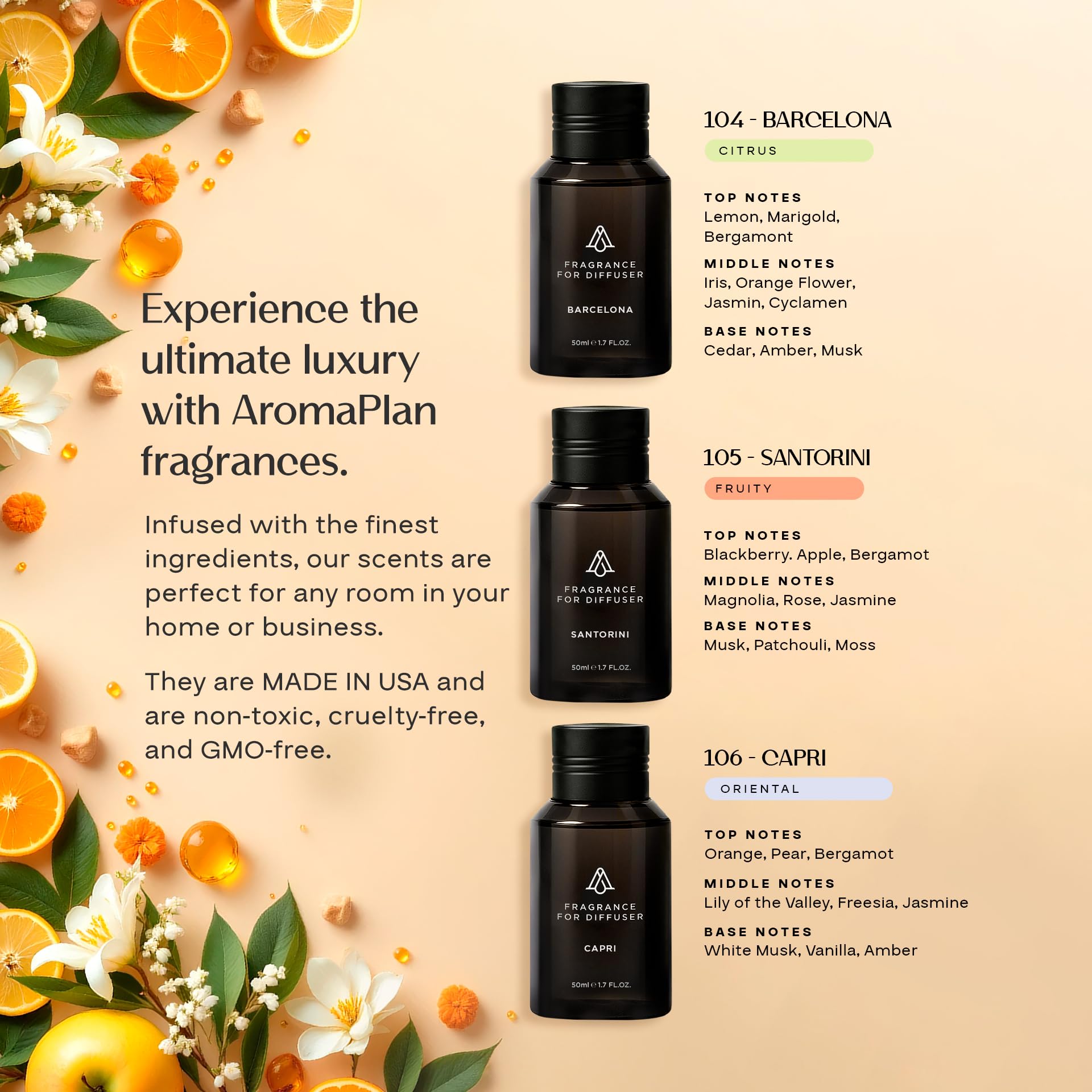 AromaPlan Destinations Collection 3-pack front view